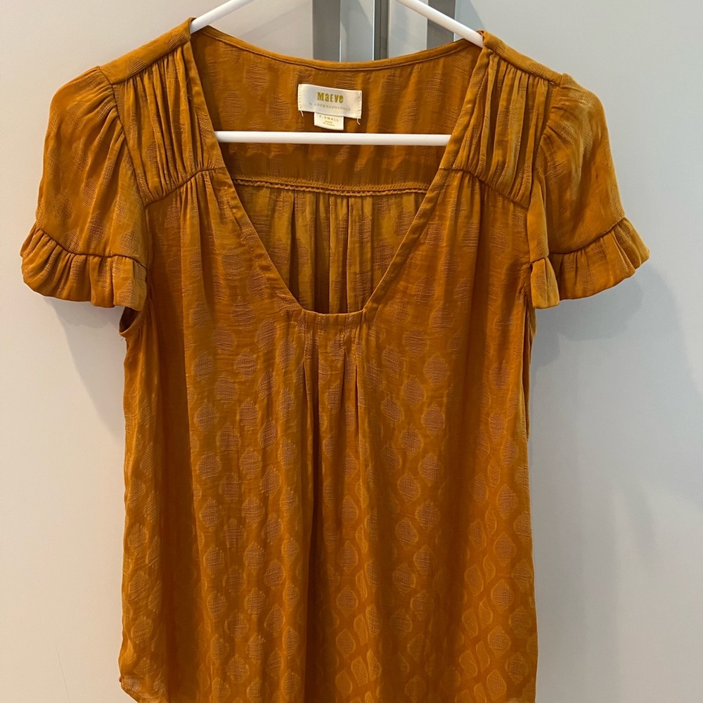 Yellow Anthropologie top